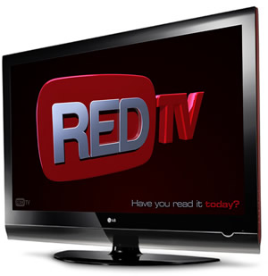 Red TV logo screen